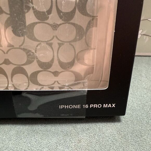 Coach iPhone 16 Pro Max MagSafe Protective Case Signature C  Black Grey Ombré - Picture 3 of 4